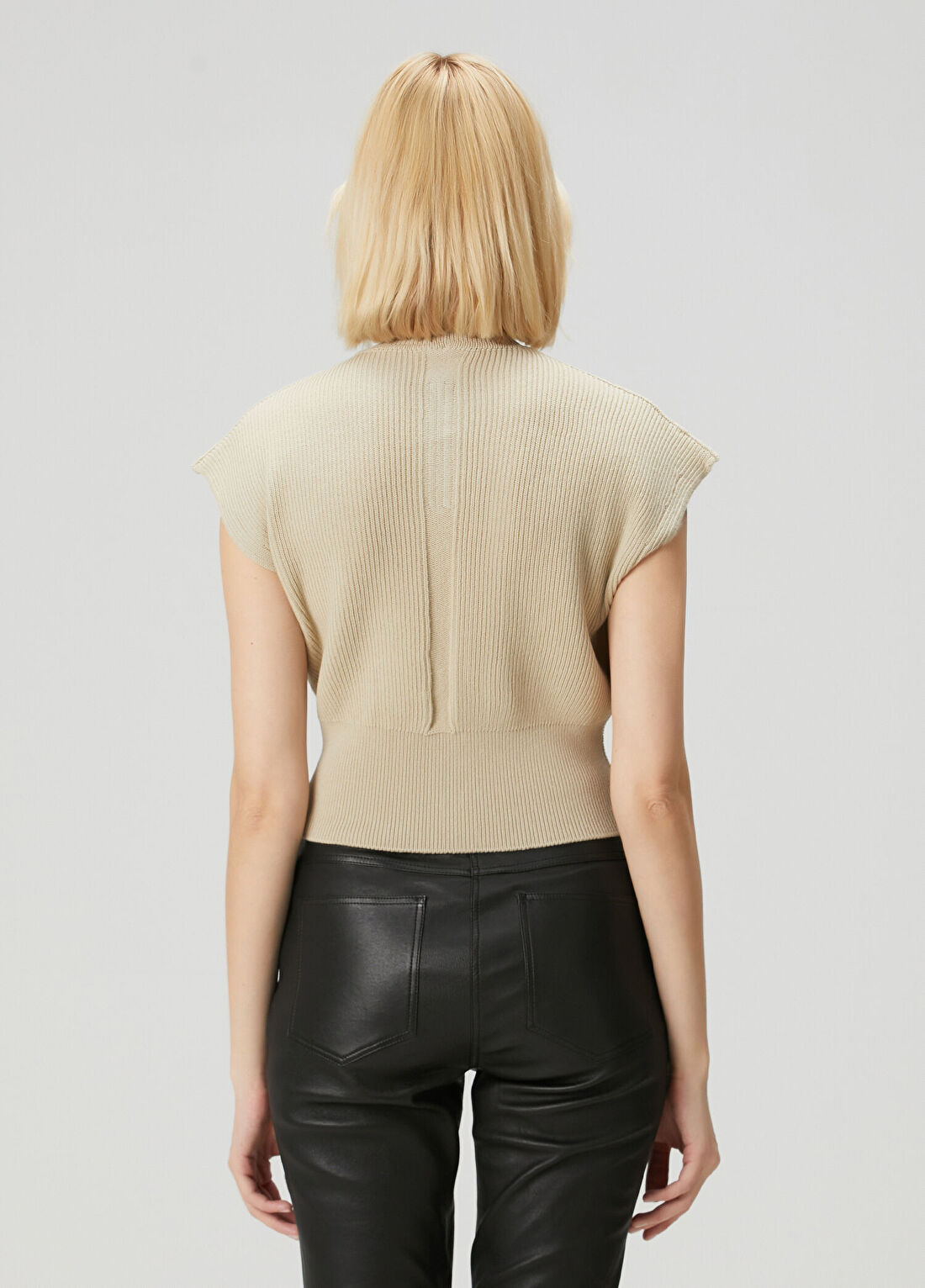 Rick Owens Bej Yün Triko görsel 4