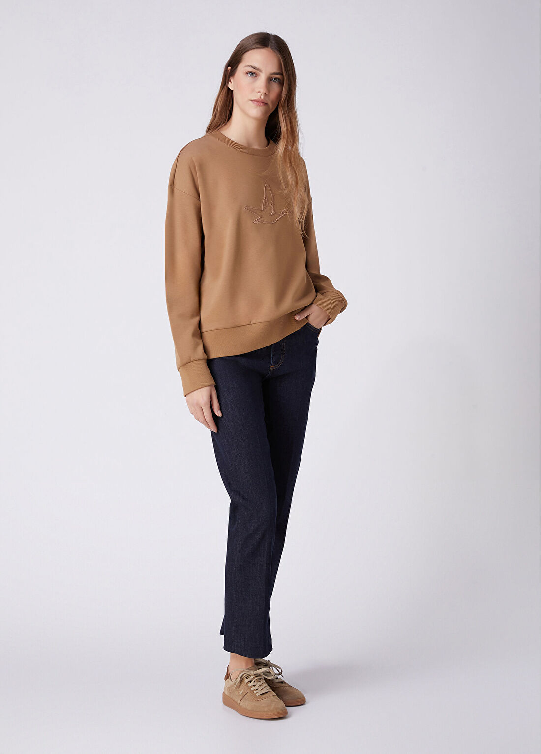 Beymen Club Camel Logo Nakışlı Sweatshirt görsel 3
