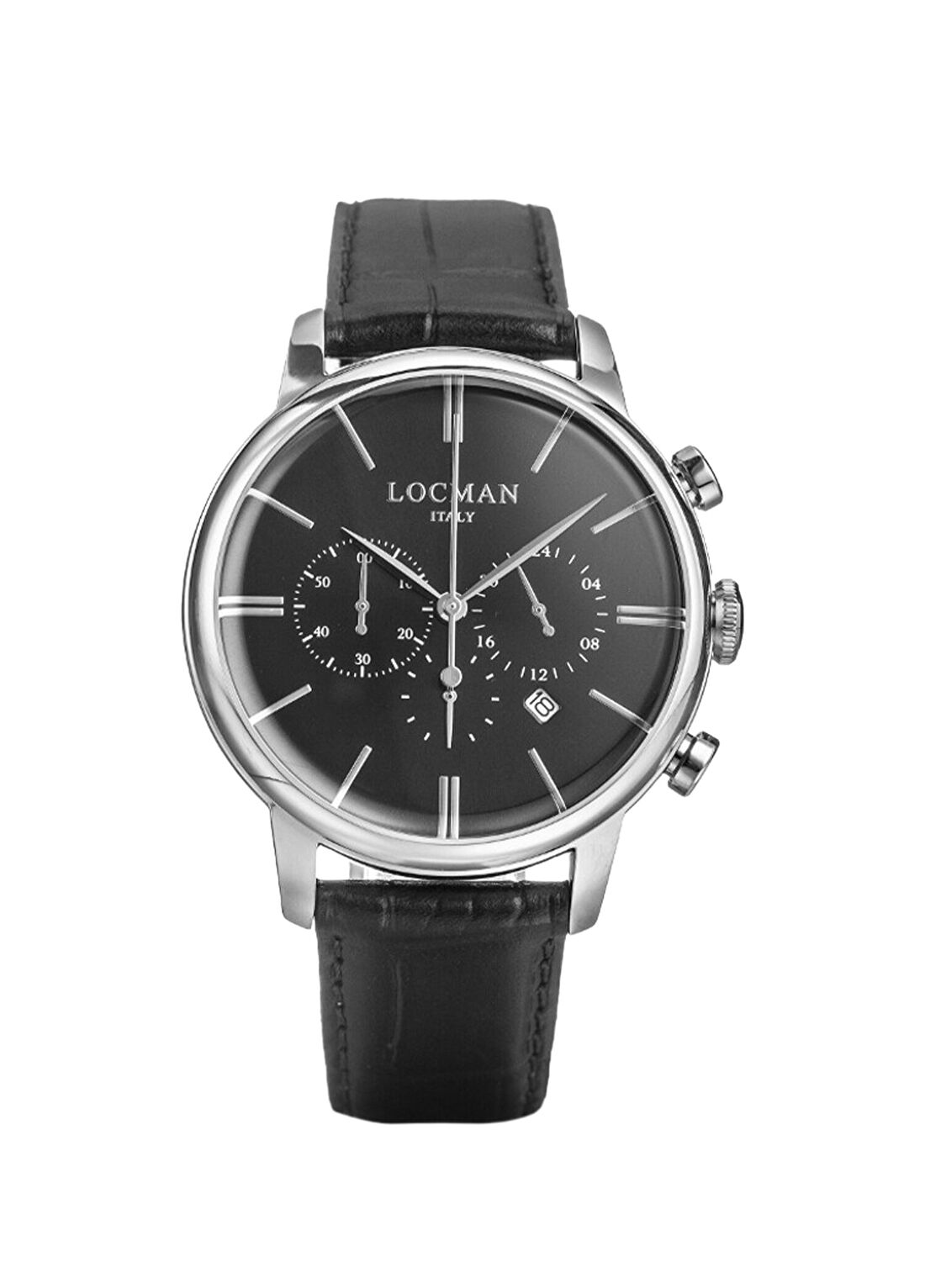 Locman Italy 1960 Chrono Siyah Deri Erkek Kol Saati