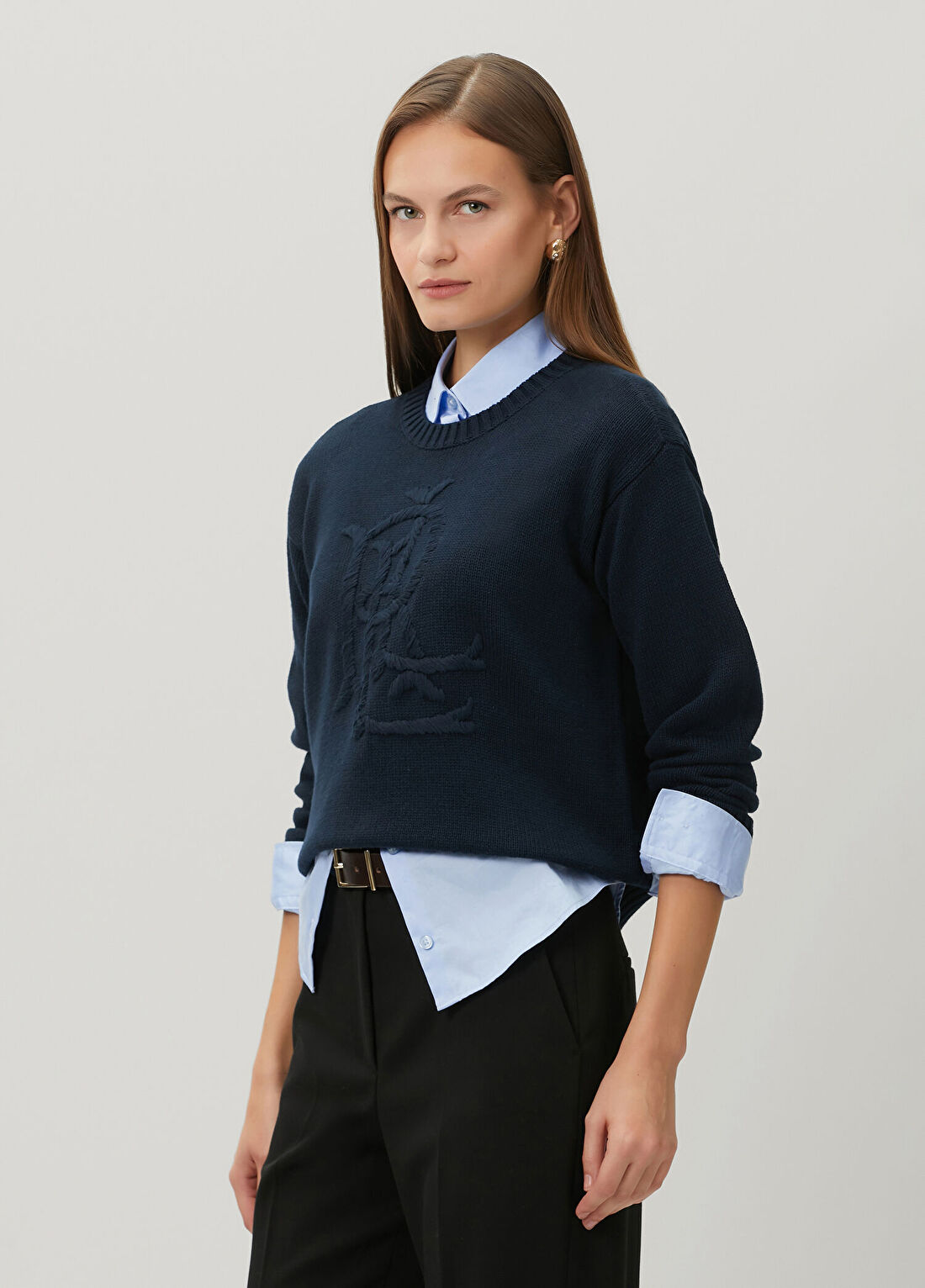 Lauren Ralph Lauren Lacivert Kazak görsel 3