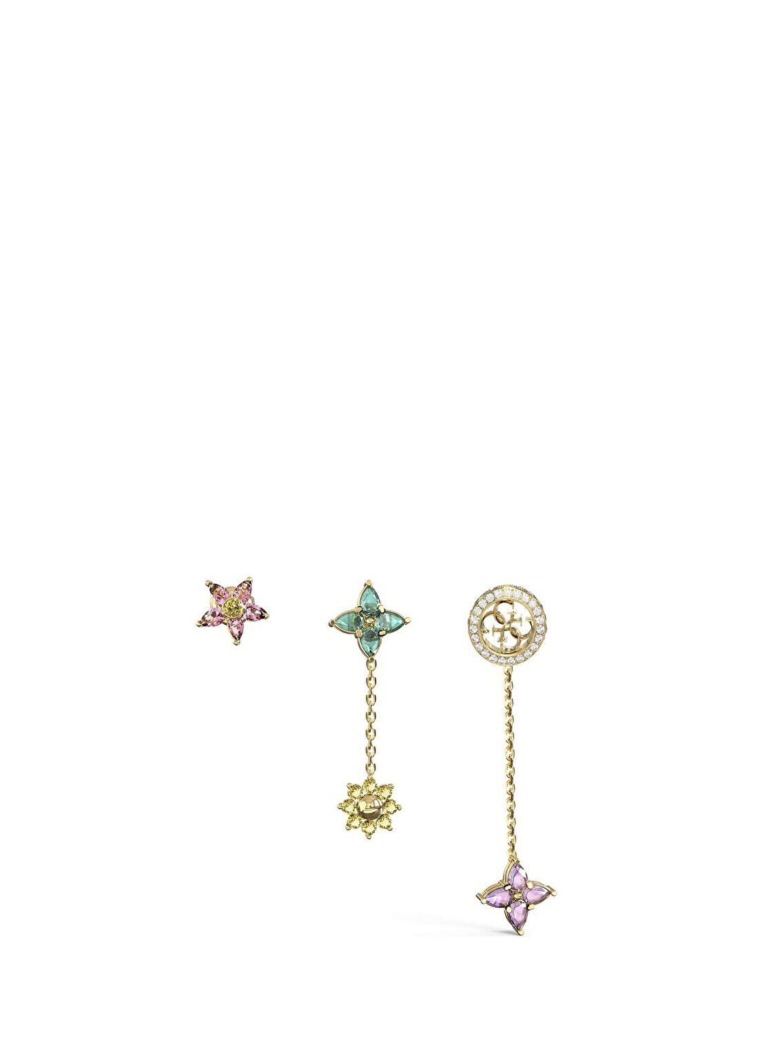Guess JGUJUBE06034JWYGMCTU Secret Garden Zirkon Taşlı Çelik Kadın Küpe Seti