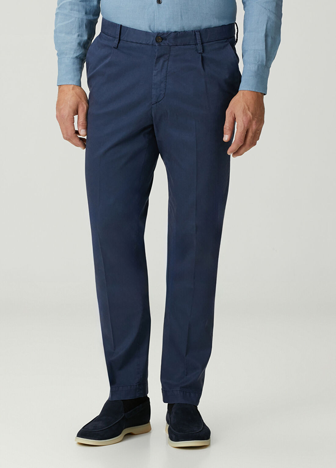 Corneliani Koyu Mavi Pilili Pantolon görsel 2
