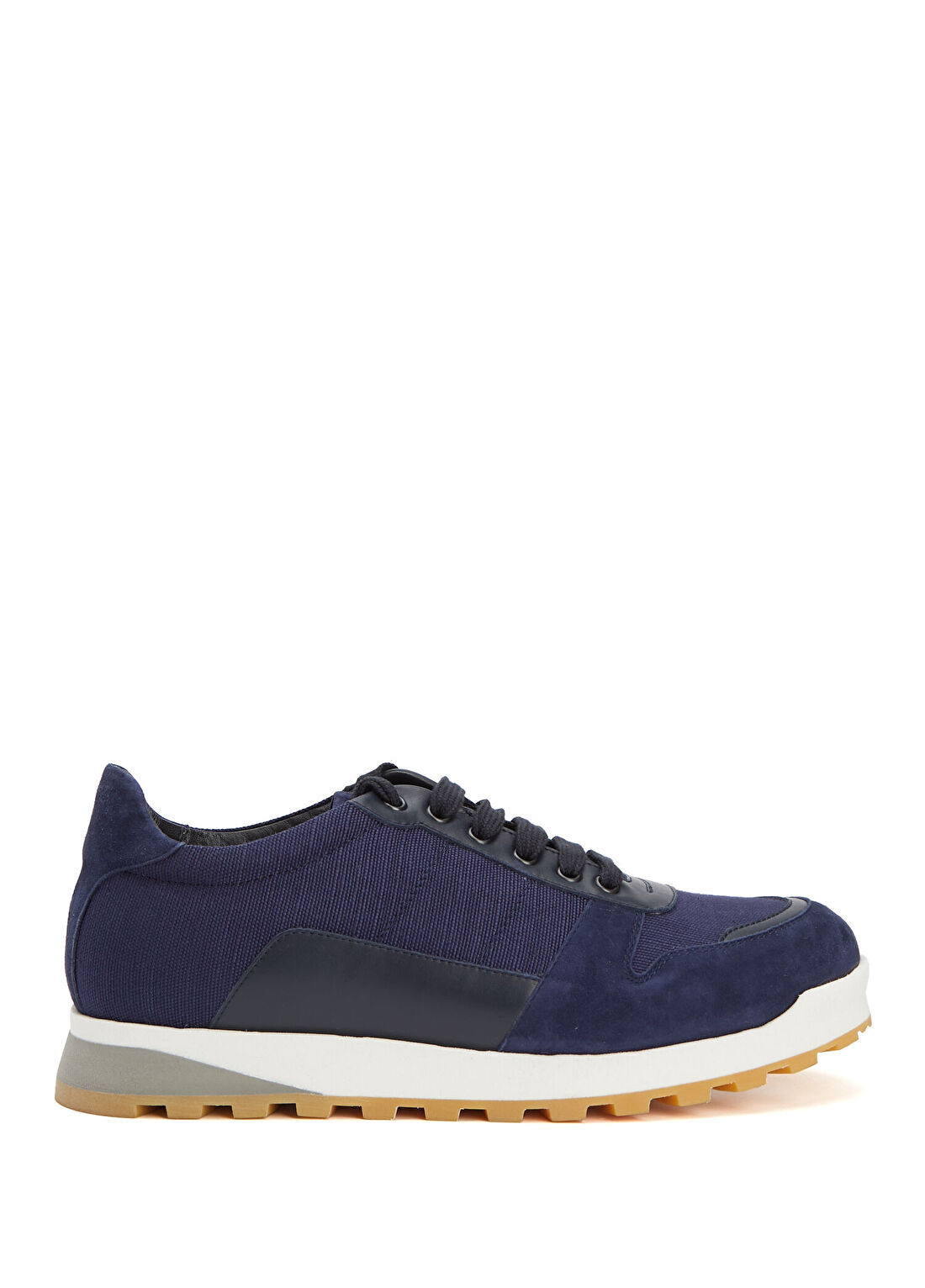Isaia Mixmedia Lacivert Erkek Deri Sneaker