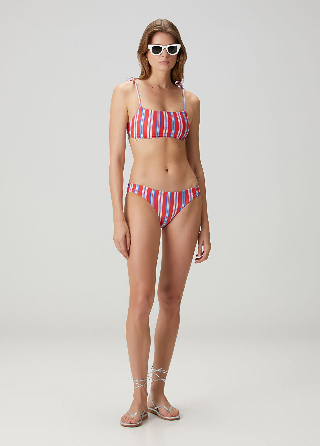 Seafolly Positano Kırmızı Çizgili Hipster Bikini Altı