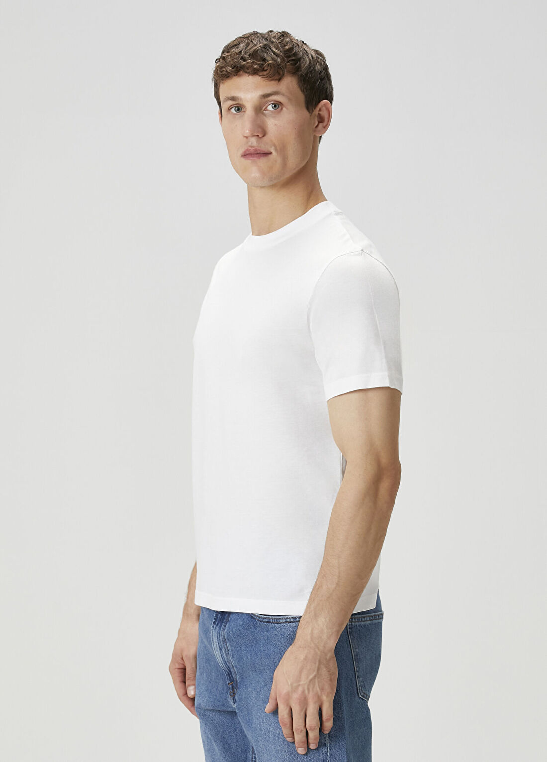 Frame Denim Beyaz Basic T-shirt görsel 3
