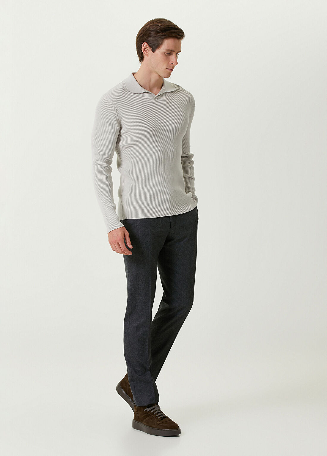Corneliani Regular Fit Koyu Gri Pantolon