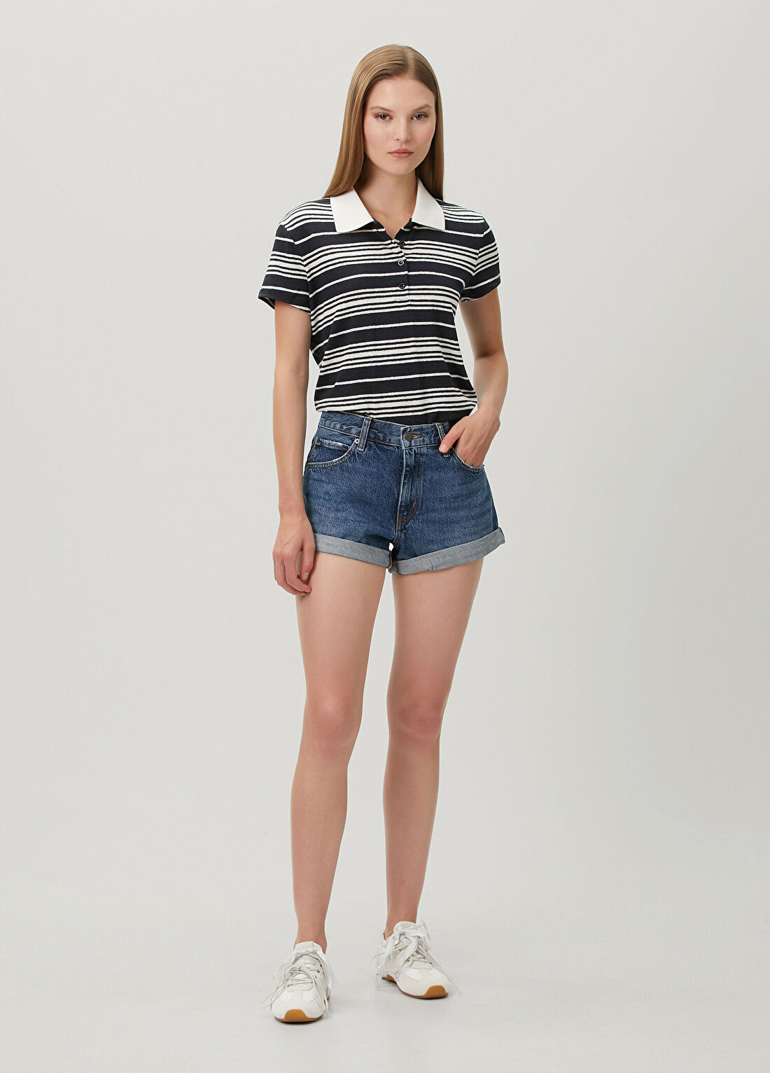 Frame Denim The Darling Mavi Denim Şort