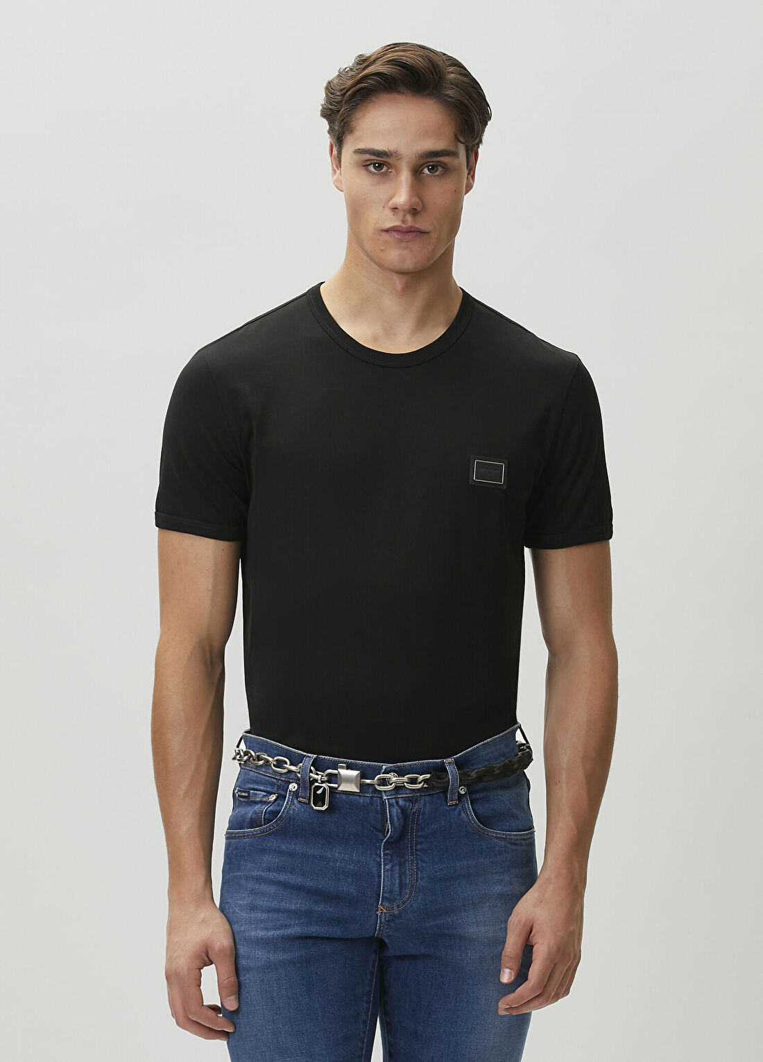 Dolce&Gabbana Siyah Logo Detaylı T-shirt