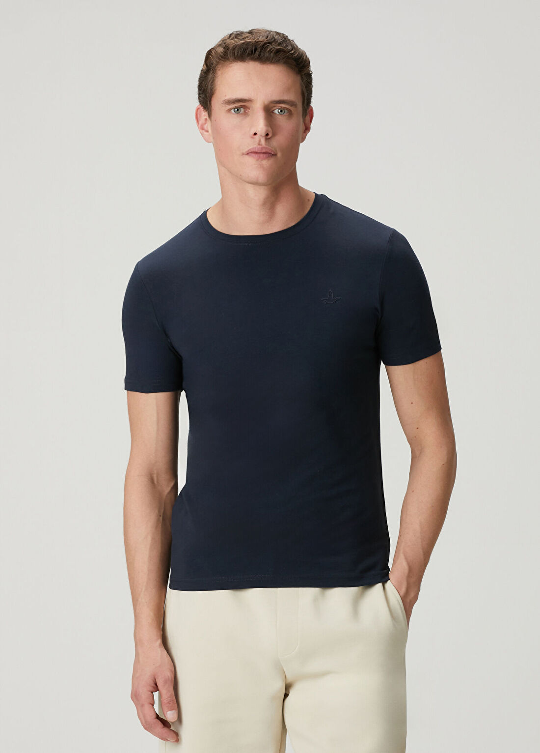 Beymen Club Regular Fit Lacivert Elastanlı Basic T-shirt