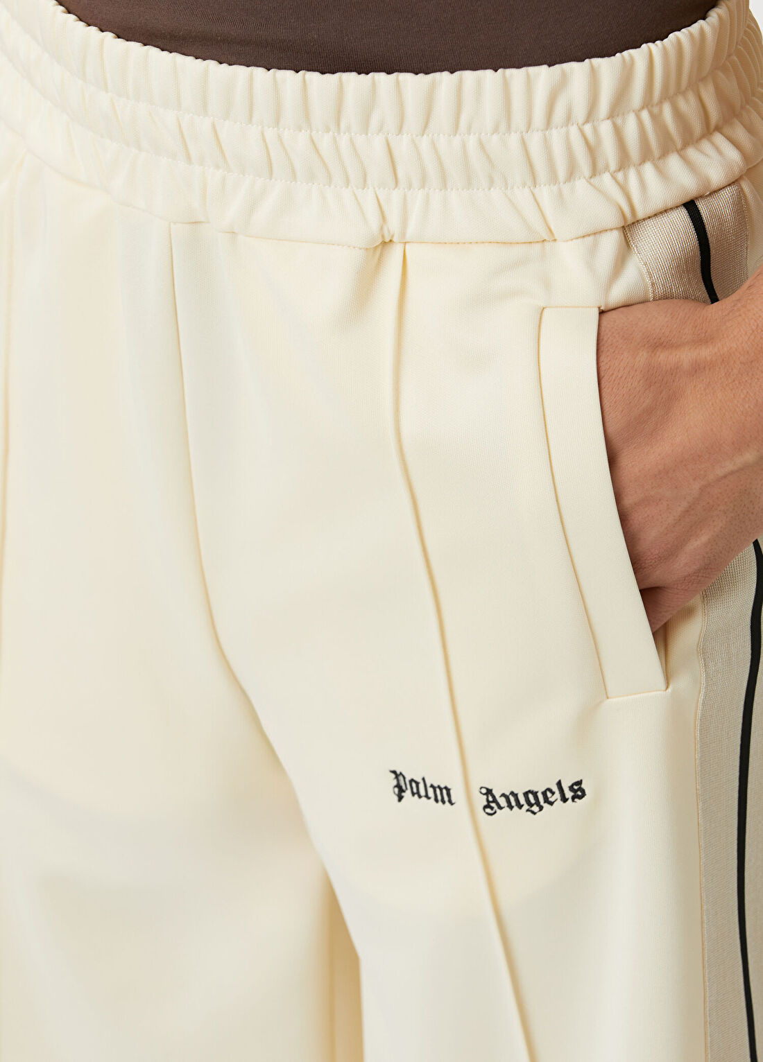 Palm Angels Ekru Jersey Şort görsel 4