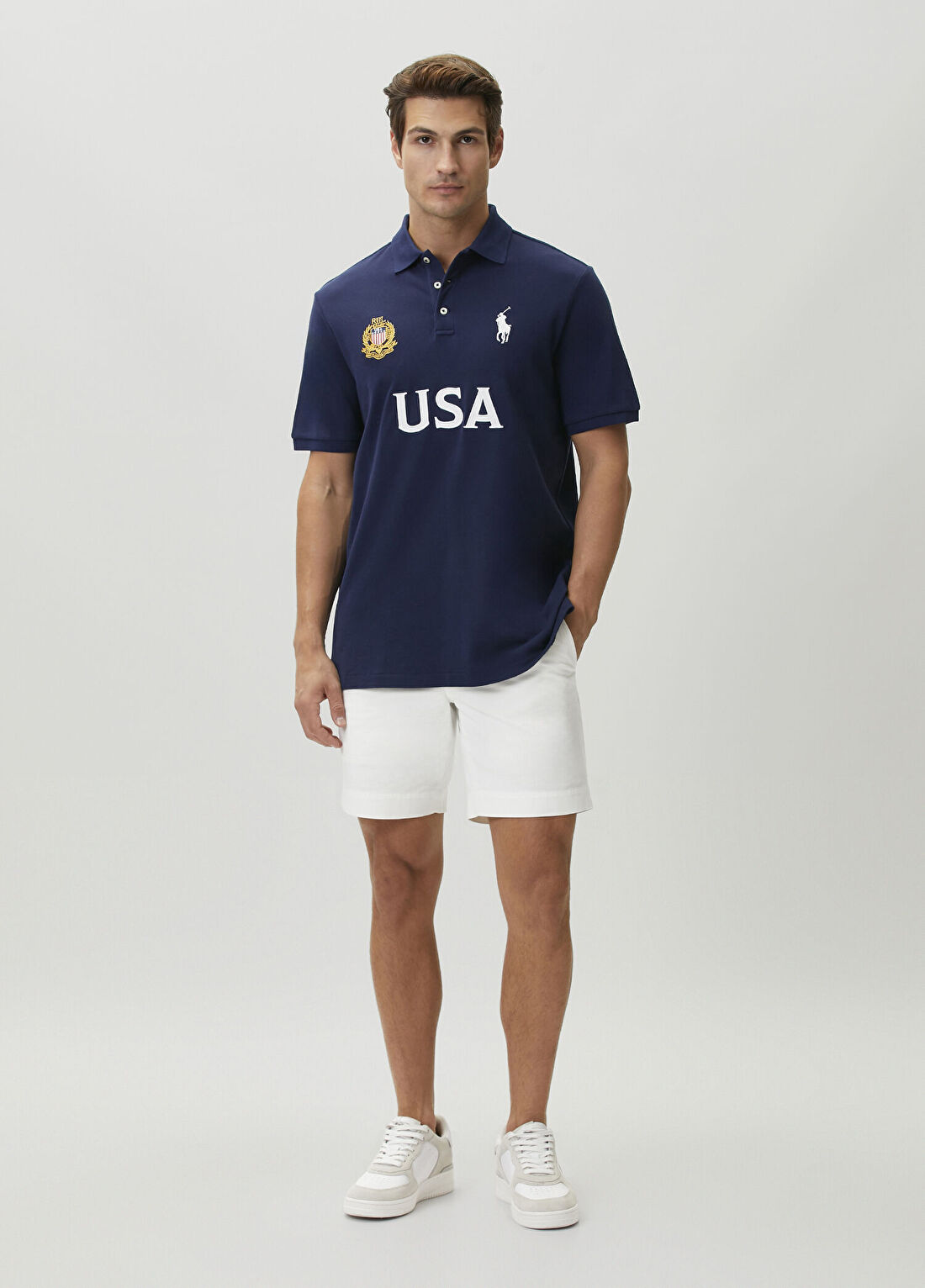 Polo Ralph Lauren Classic Fit USA Koyu Yeşil Polo T-shirt görsel 2