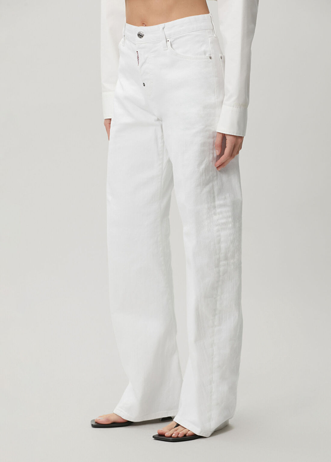 Dsquared2 Loose Fit Beyaz Jean Pantolon görsel 3