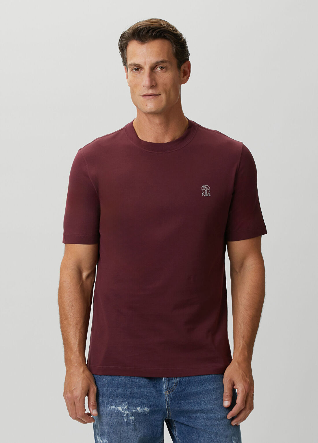 Brunello Cucinelli Koyu Bordo T-shirt