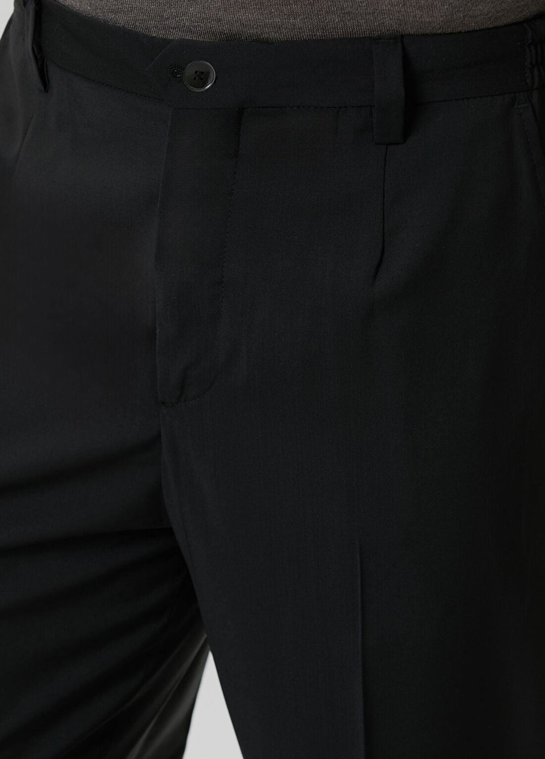 Beymen Collection Siyah Beli Büzgülü Yün Pantolon görsel 4