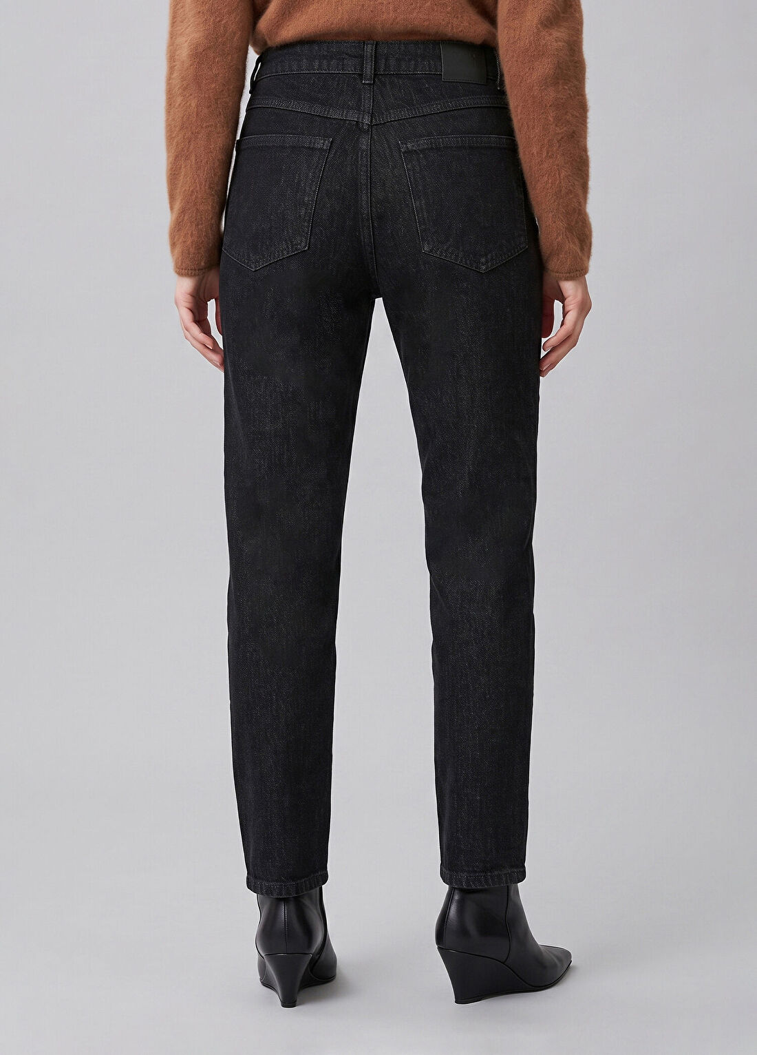 Network Siyah Mom Fit Denim Pantolon görsel 4