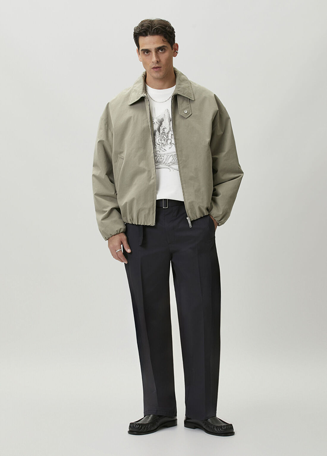Academia Eric Lacivert Kemerli Pantolon