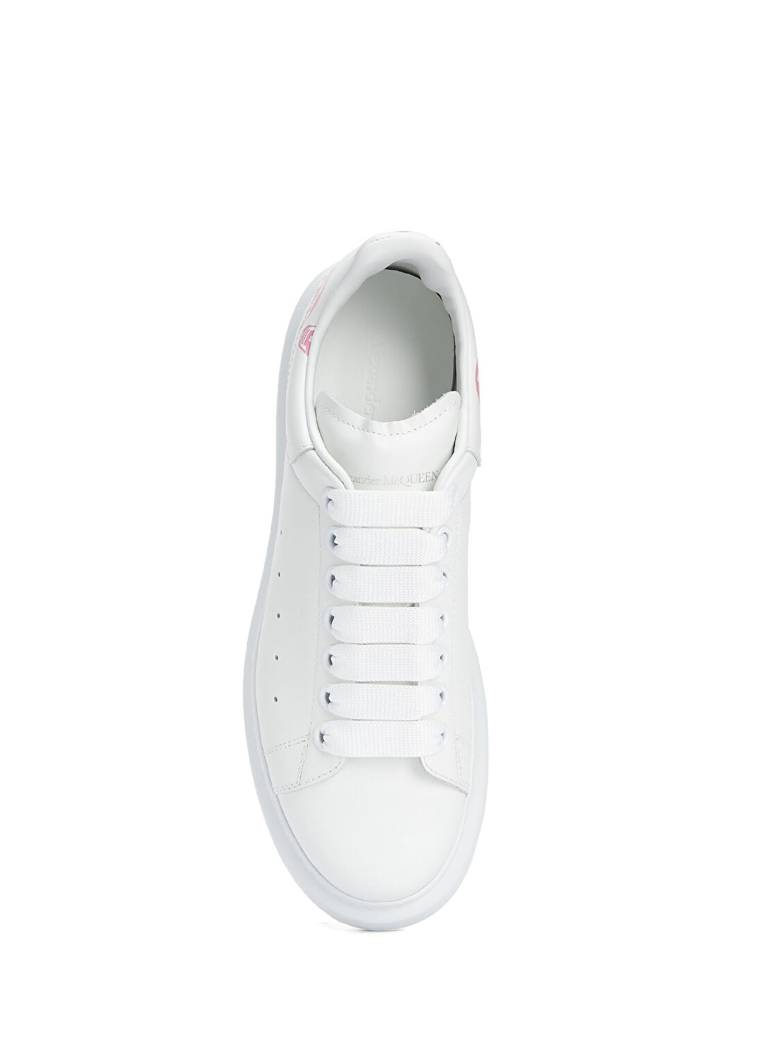 McQueen Oversized Pembe Beyaz Kadın Deri Sneaker görsel 4
