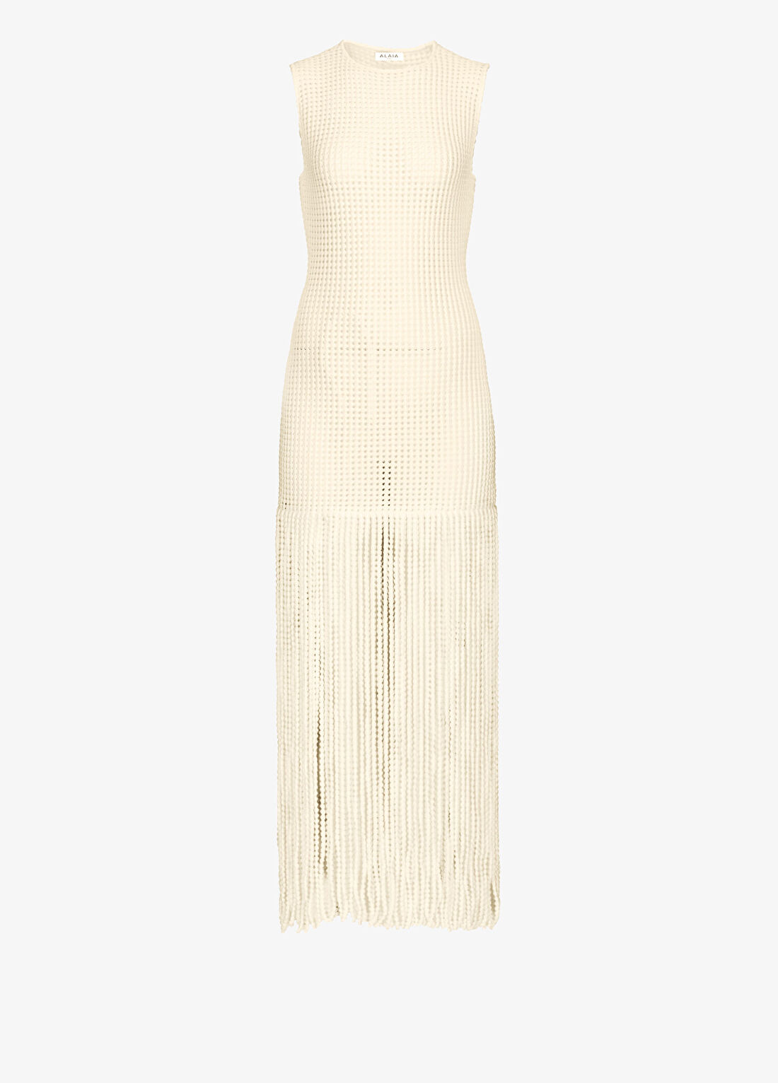 Alaïa Kırık Beyaz Maksi Elbise