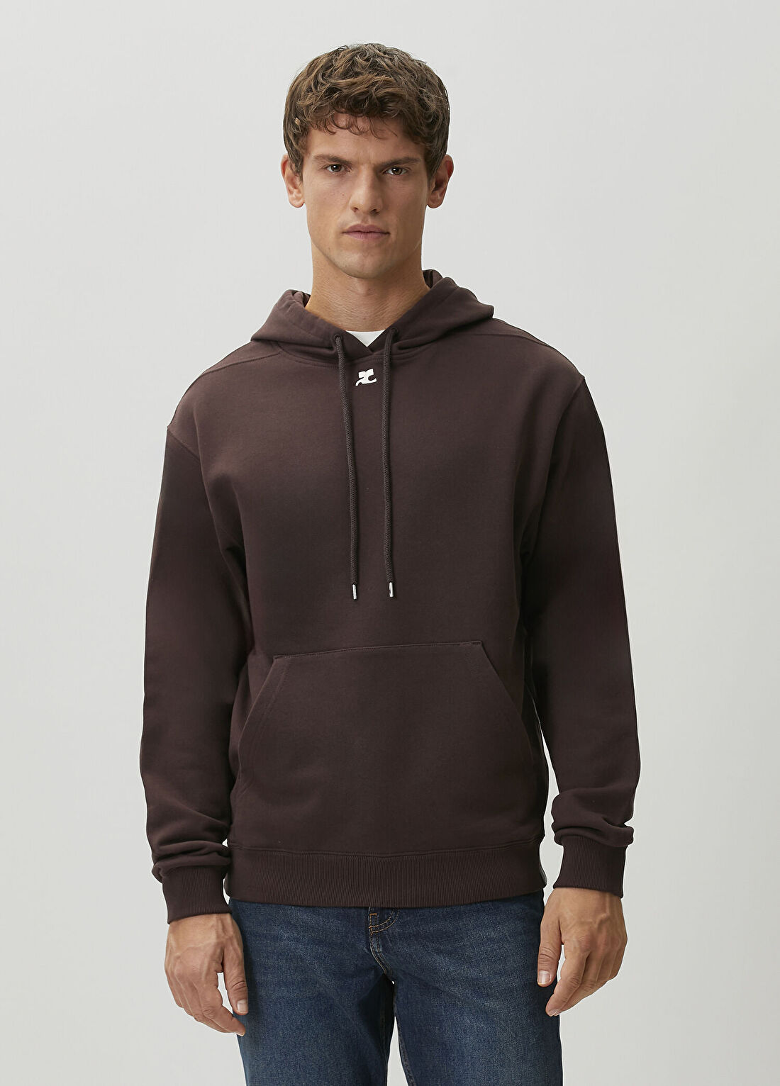 Courreges Bordo Kapüşonlu Sweatshirt