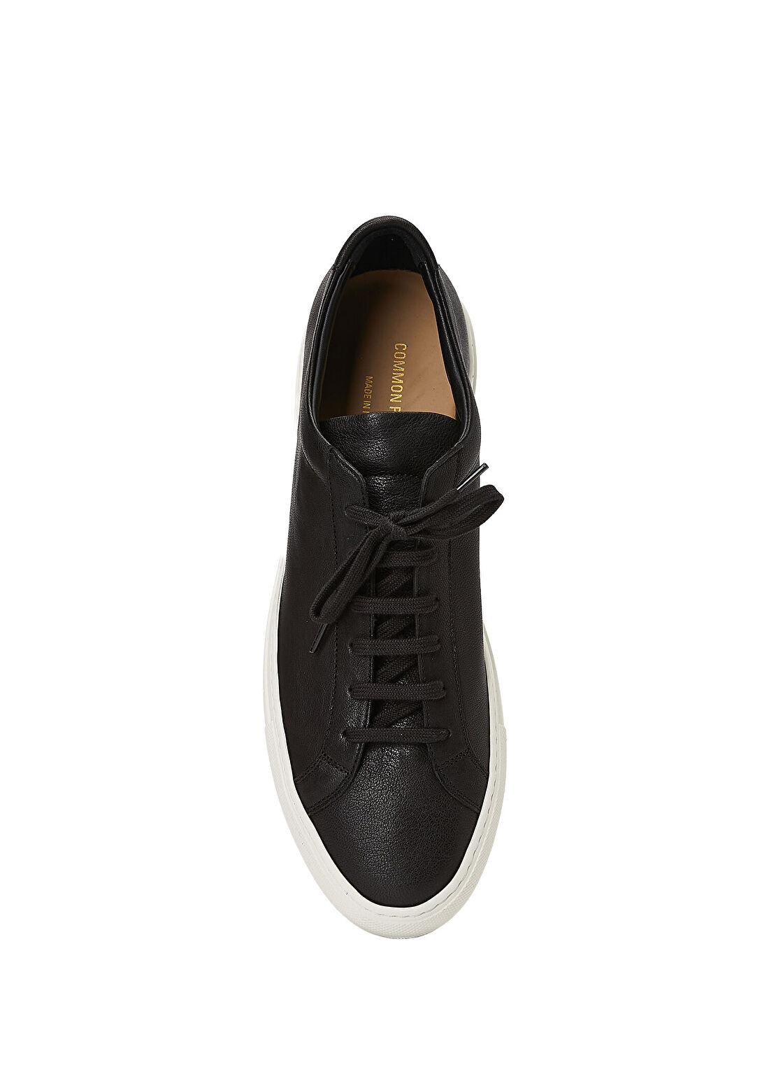 Common Projects Achilles Premium Siyah Erkek Deri Sneaker görsel 4