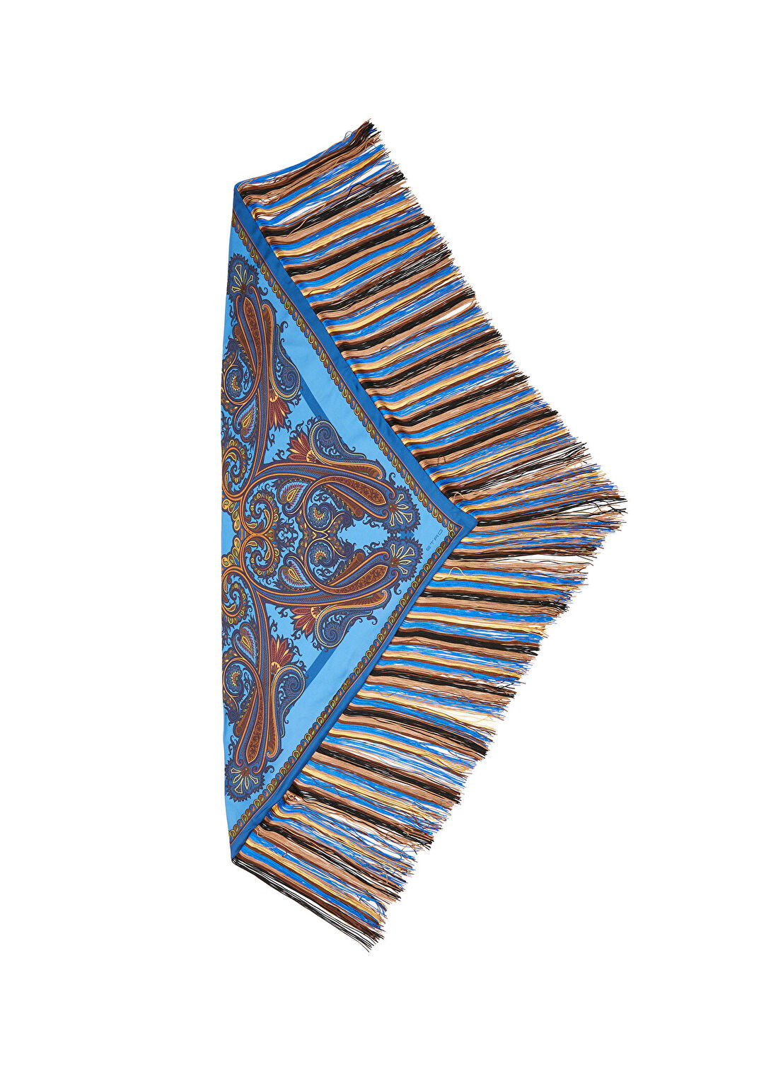 Etro Foulard Mavi Kadın İpek Şal