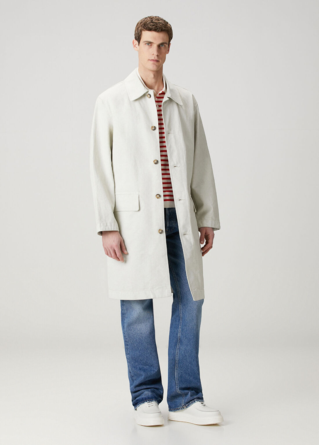 A.P.C. Krem Pardösü görsel 2