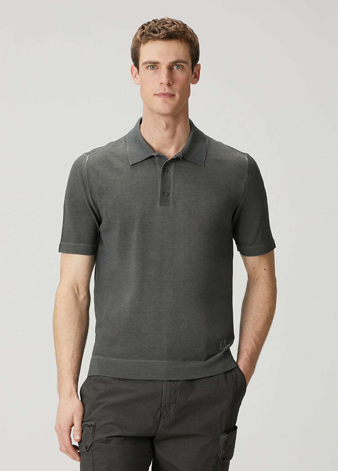 C.P. Company Antrasit Polo Yaka T-shirt