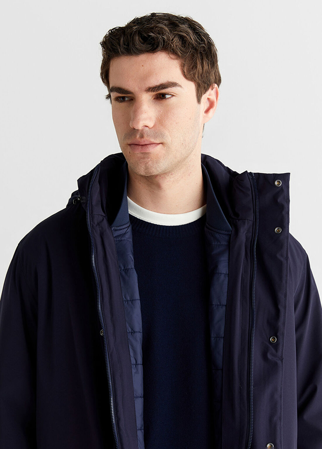 Gant Lacivert Regular Fit Erkek Mont görsel 4