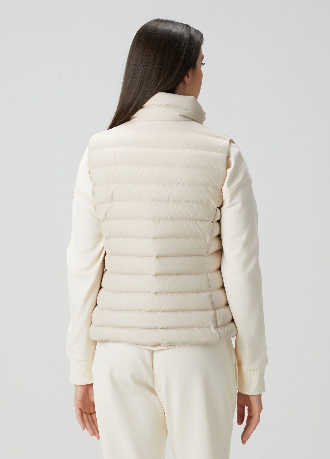 Moncler Granes Bej Puffer Yelek görsel 4
