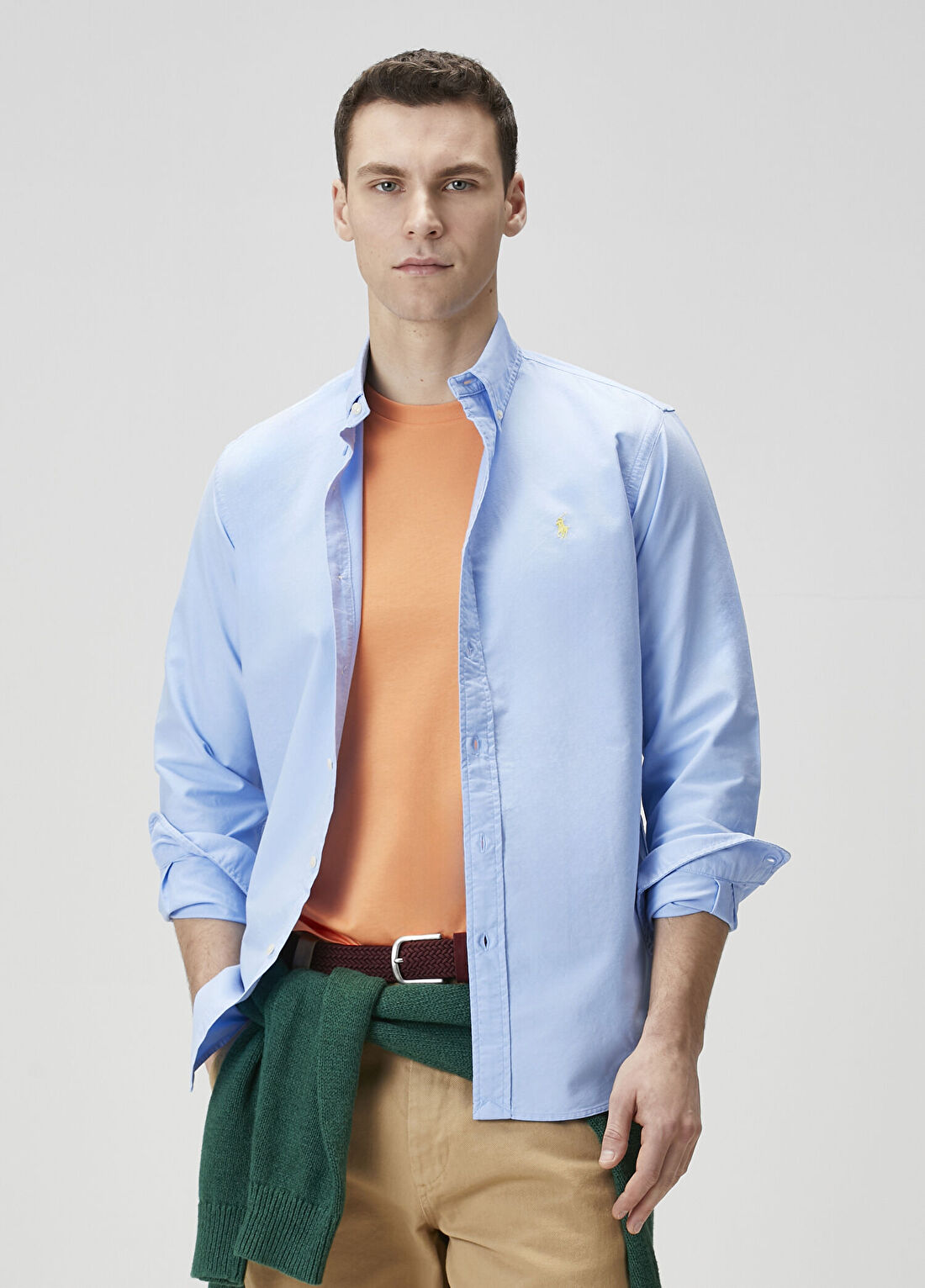 Polo Ralph Lauren Custom Fit Mavi Oxford Gömlek