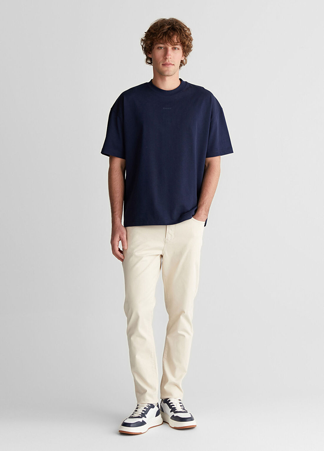 Gant Bej Slim Fit Erkek Pantolon