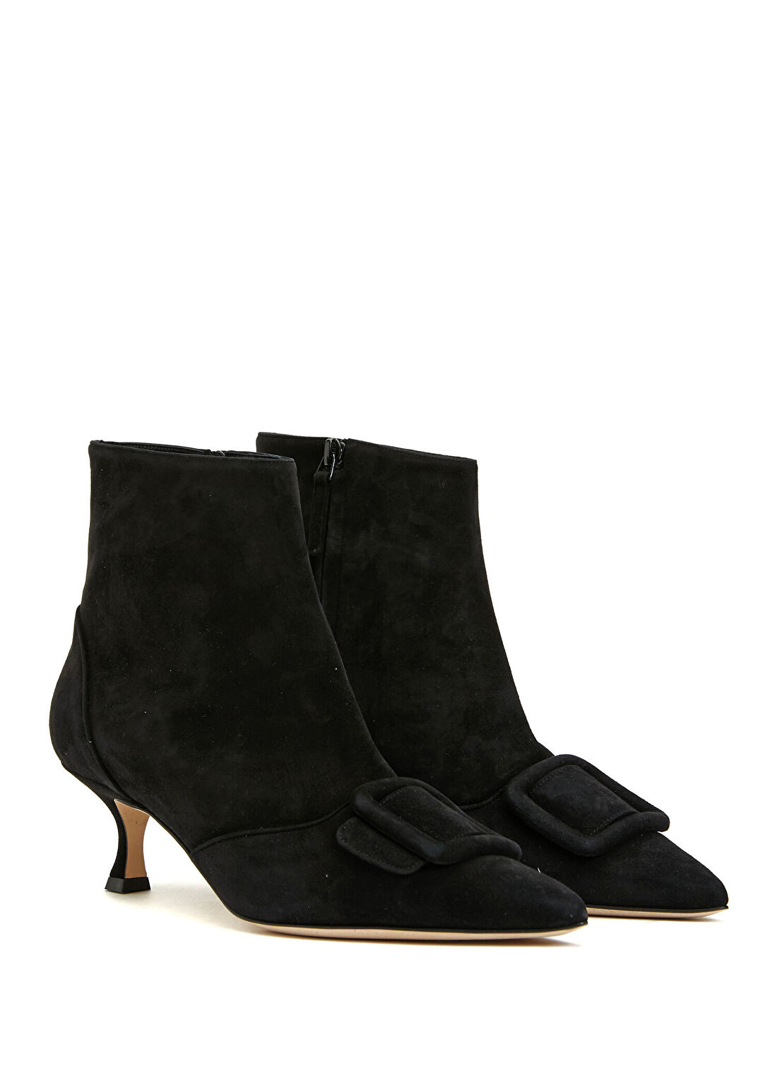 Manolo Blahnik Siyah Kadın Süet Bot görsel 2