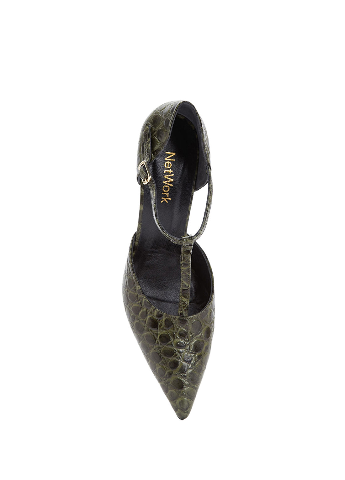Divarese Haki Kroko Detaylı Stiletto görsel 4