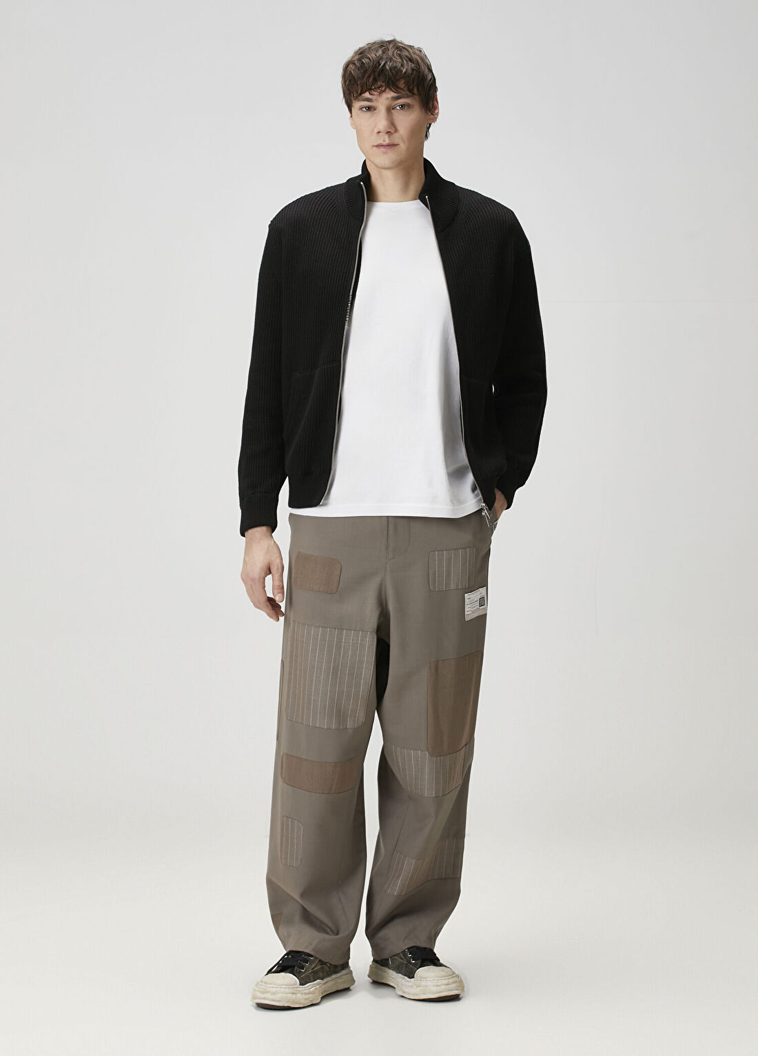 Maison Mihara Yasuhiro Bej Patch Detaylı Yün Pantolon