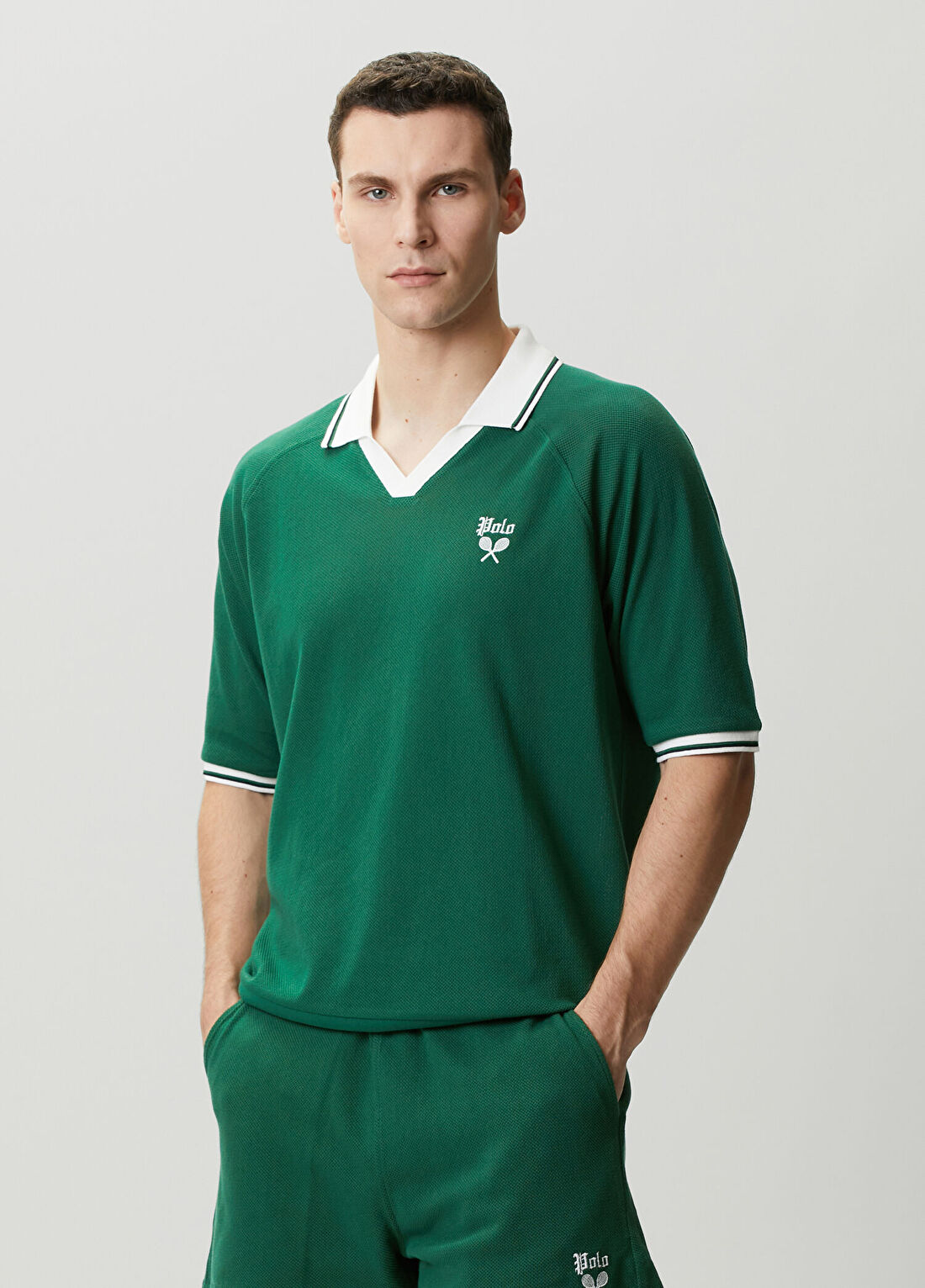 Polo Ralph Lauren Yeşil Polo Yaka T-shirt görsel 3