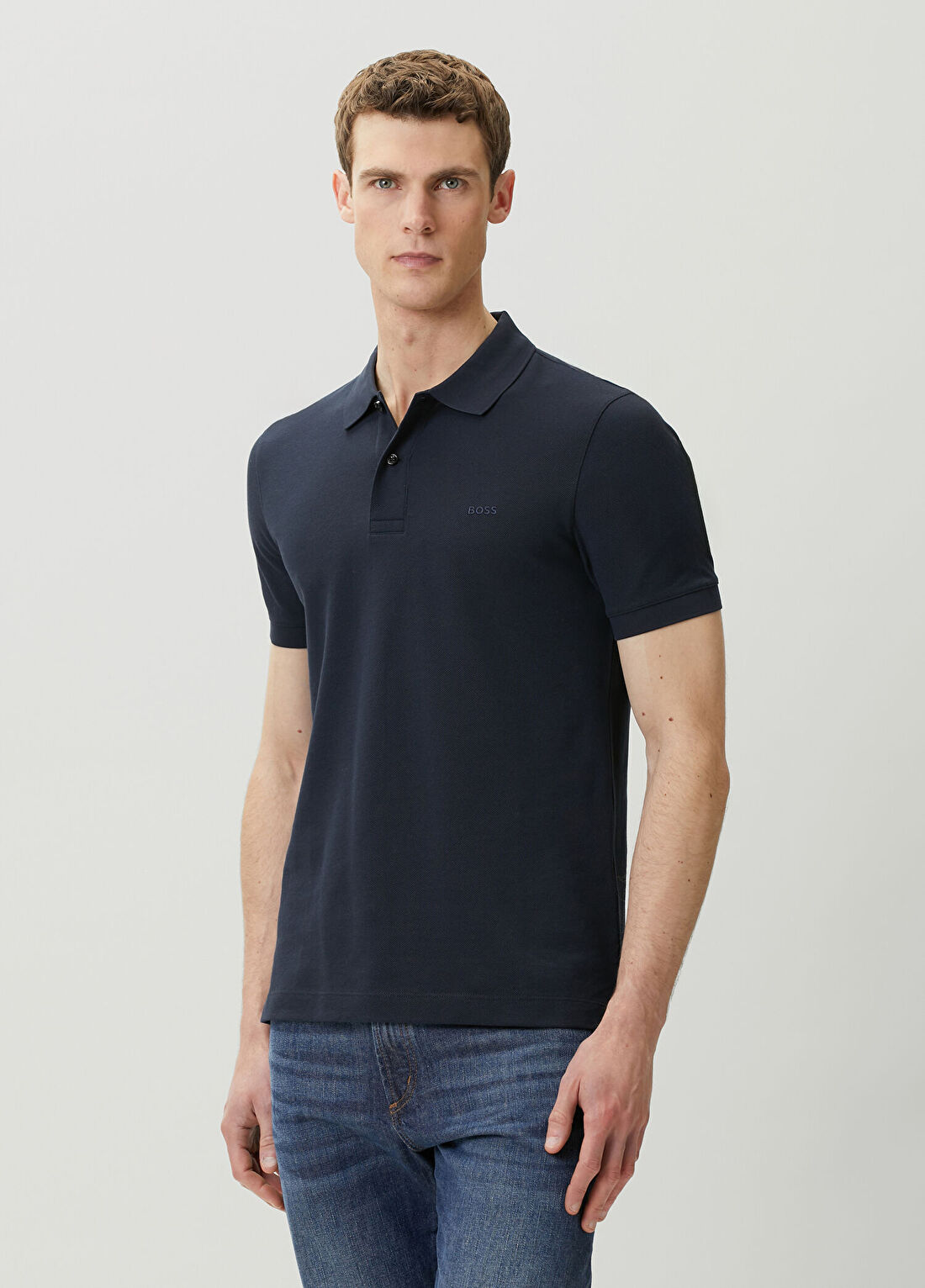 Boss Lacivert Polo T-shirt görsel 3