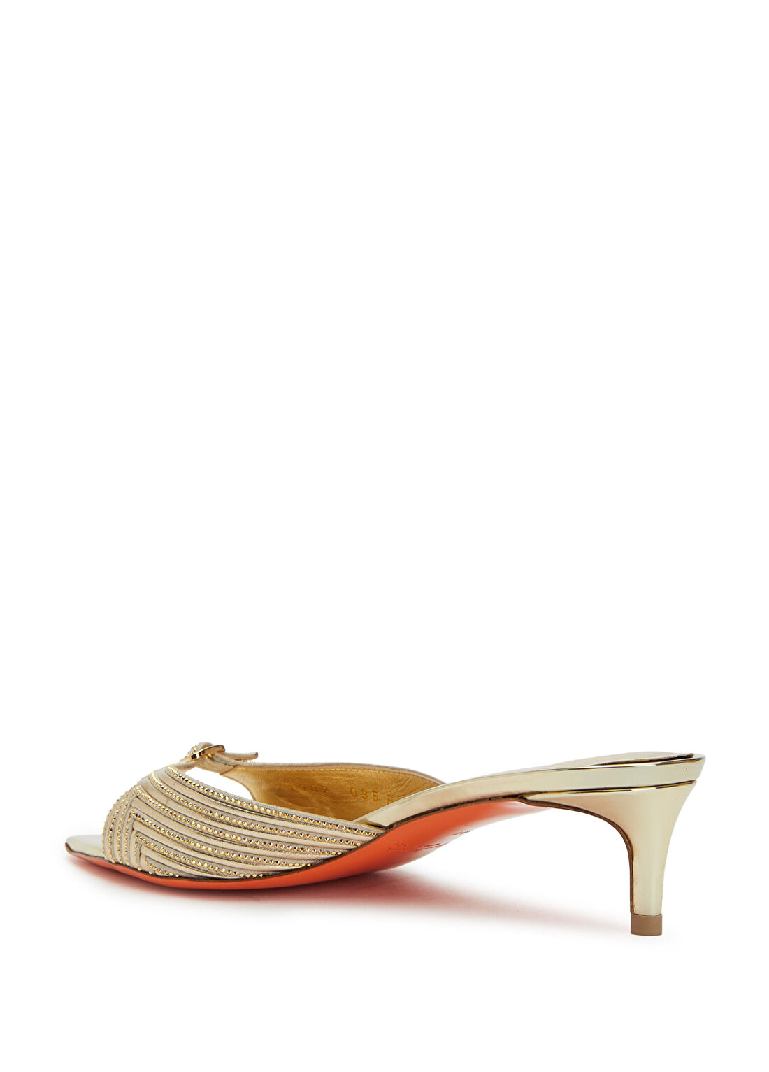Santoni Gold Mikro Desenli Mikro Taşlı Kadın Sandalet görsel 3
