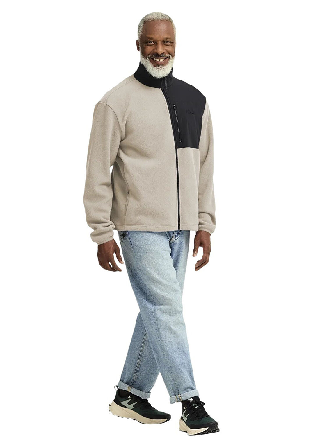 Jack Wolfskin Sumetro FZ Bej Polar Erkek Spor Mont görsel 4