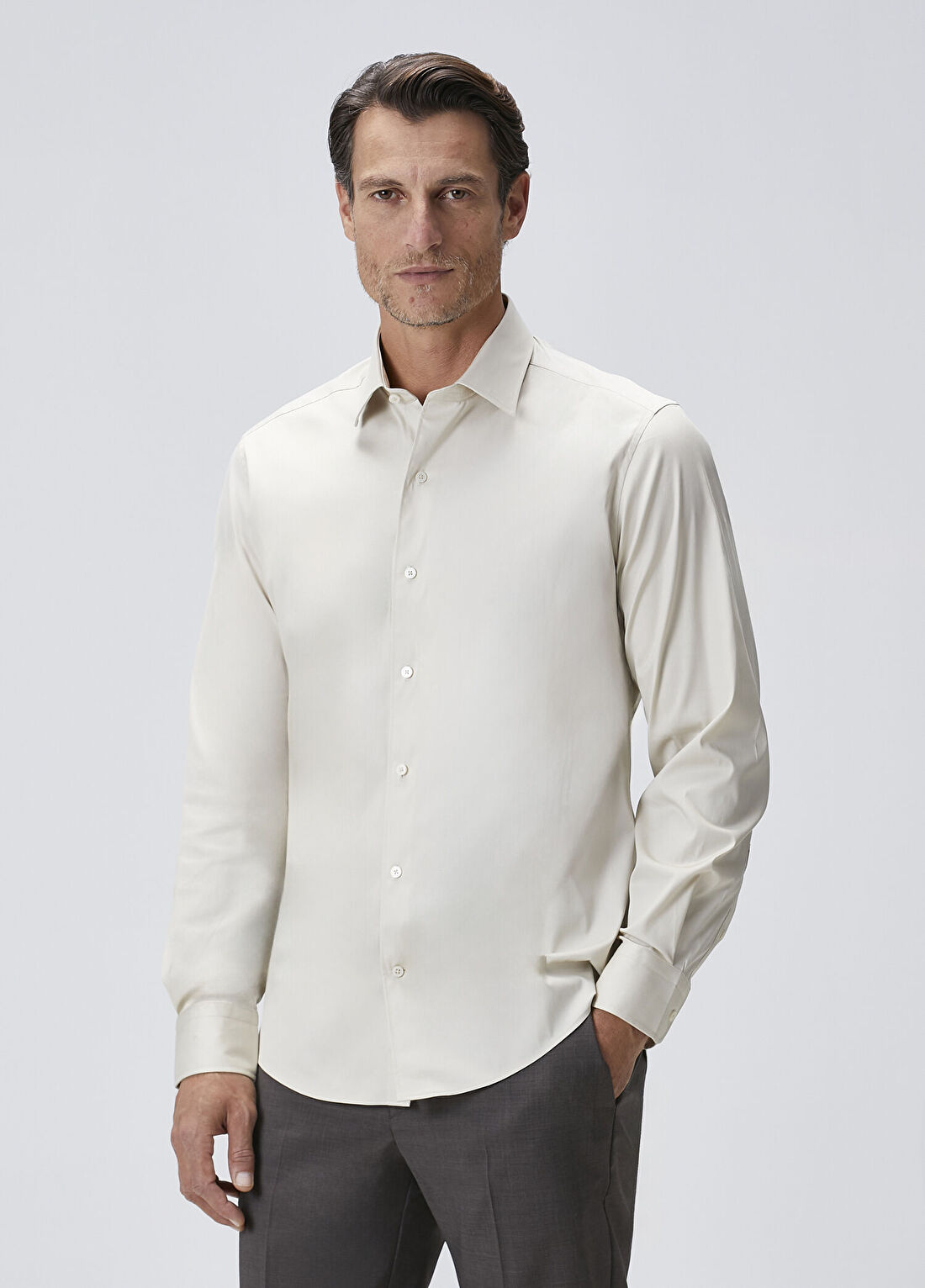 Beymen Collection Slim Fit Bej Gömlek görsel 4