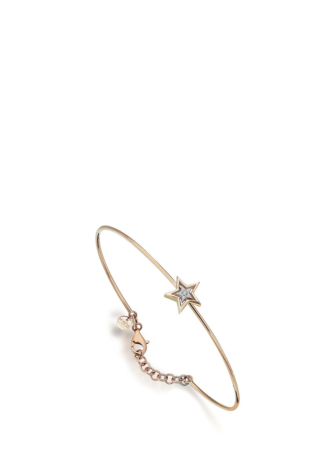 Reis Kuyumculuk Mahal Star Bangle 14 Ayar Rose Kadın Altın Bileklik