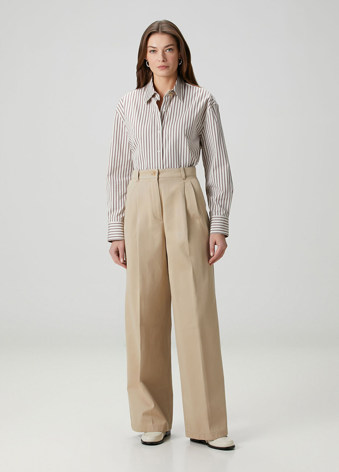 A.P.C. Bej Wide Leg Pantolon