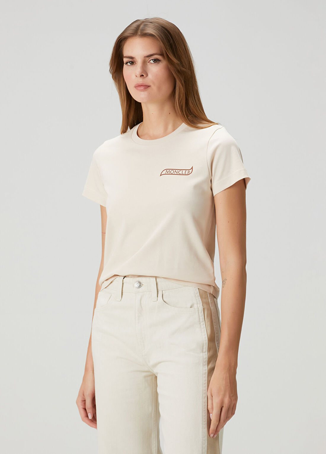 Moncler Pudra T-shirt görsel 3