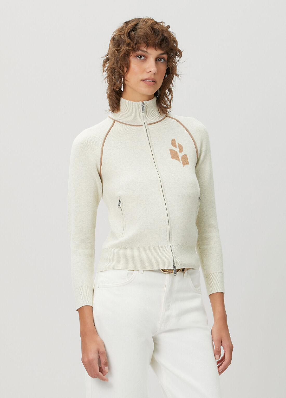 Marant Etoile Lanya Camel Gri Hırka görsel 3