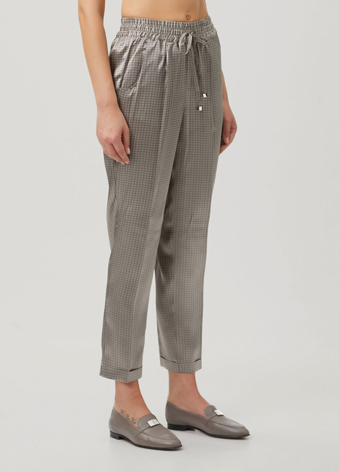 Kiton Vizon Desenli İpek Pantolon görsel 3