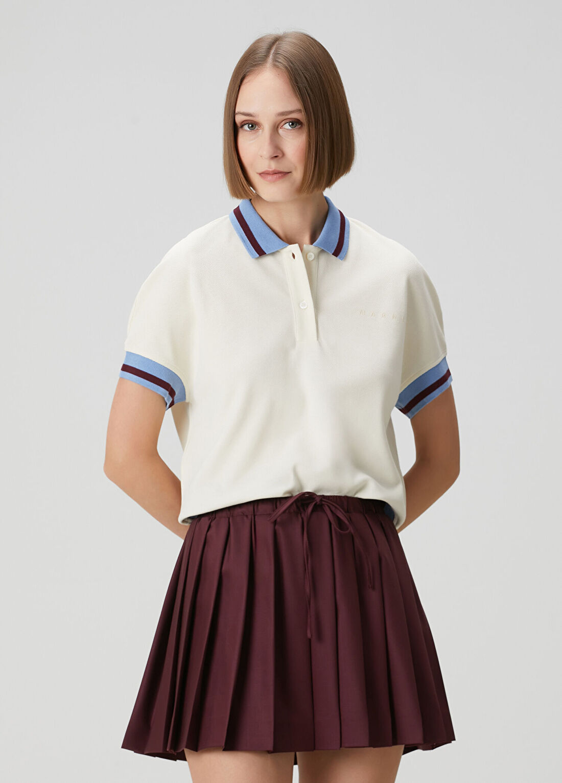 Marni Kemik Mavi Polo T-shirt