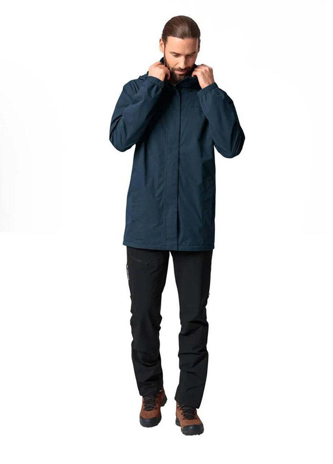 Vaude Escape Rain Mavi Kapüşonlu Erkek Parka görsel 4