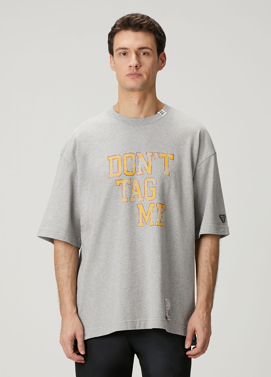 Maison Mihara Yasuhiro Don't Tag Me Gri T-shirt