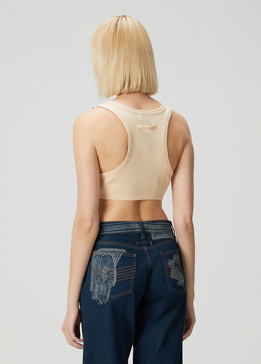 Jean Paul Gaultier Sarı Crop Atlet görsel 4