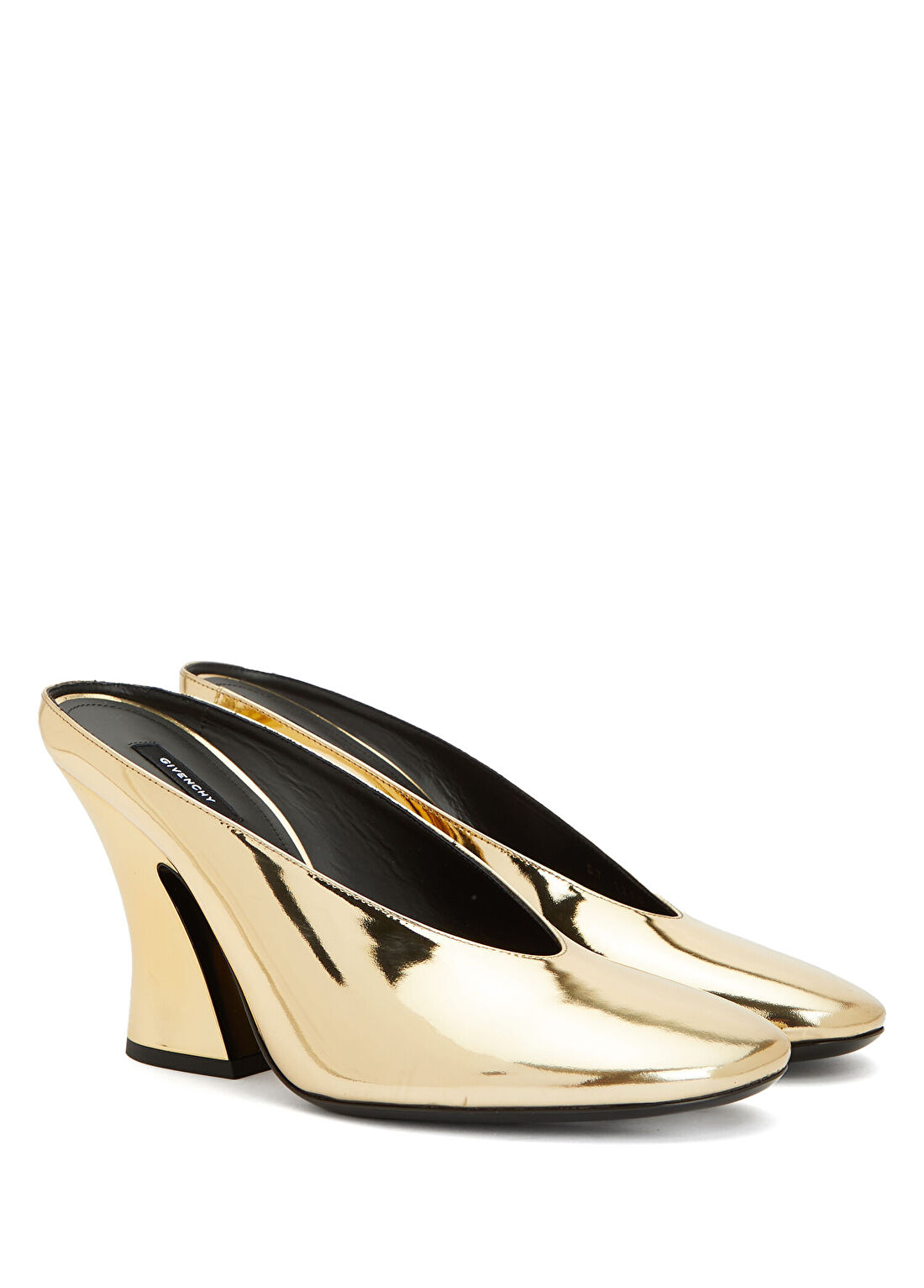 Givenchy Sculpted Gold Kadın Deri Terlik görsel 2