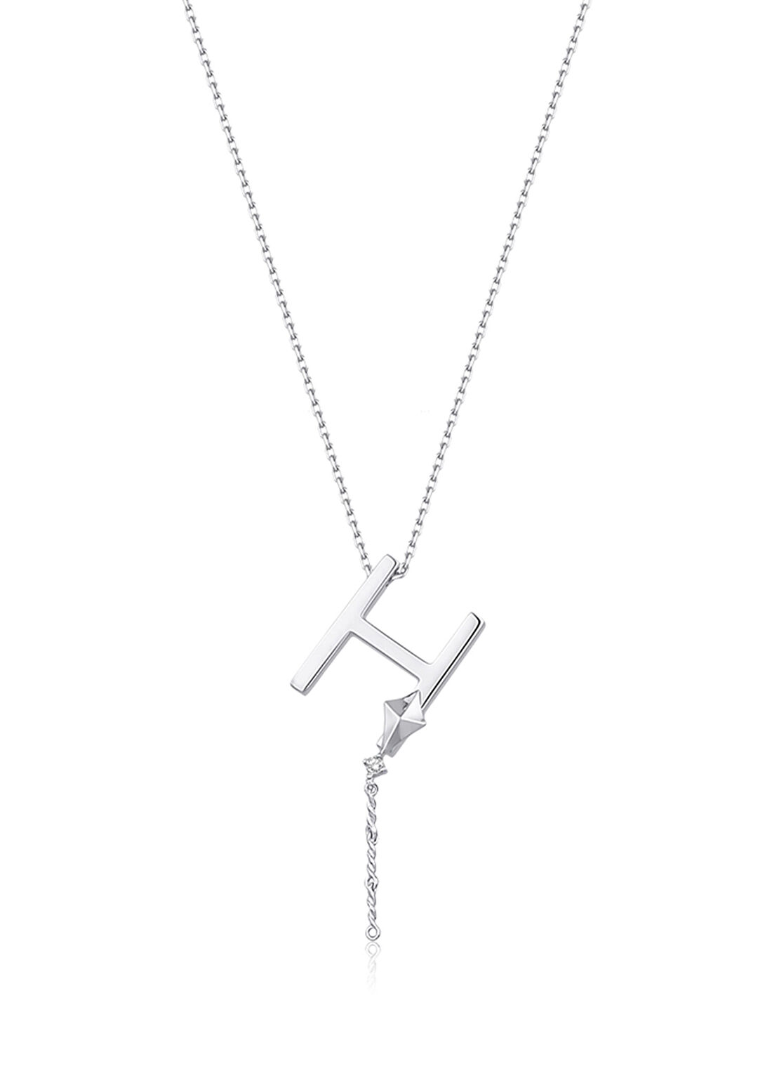 Bendis Design Deniz H Harfi Silver 925 Ayar Gümüş Kadın Kolye